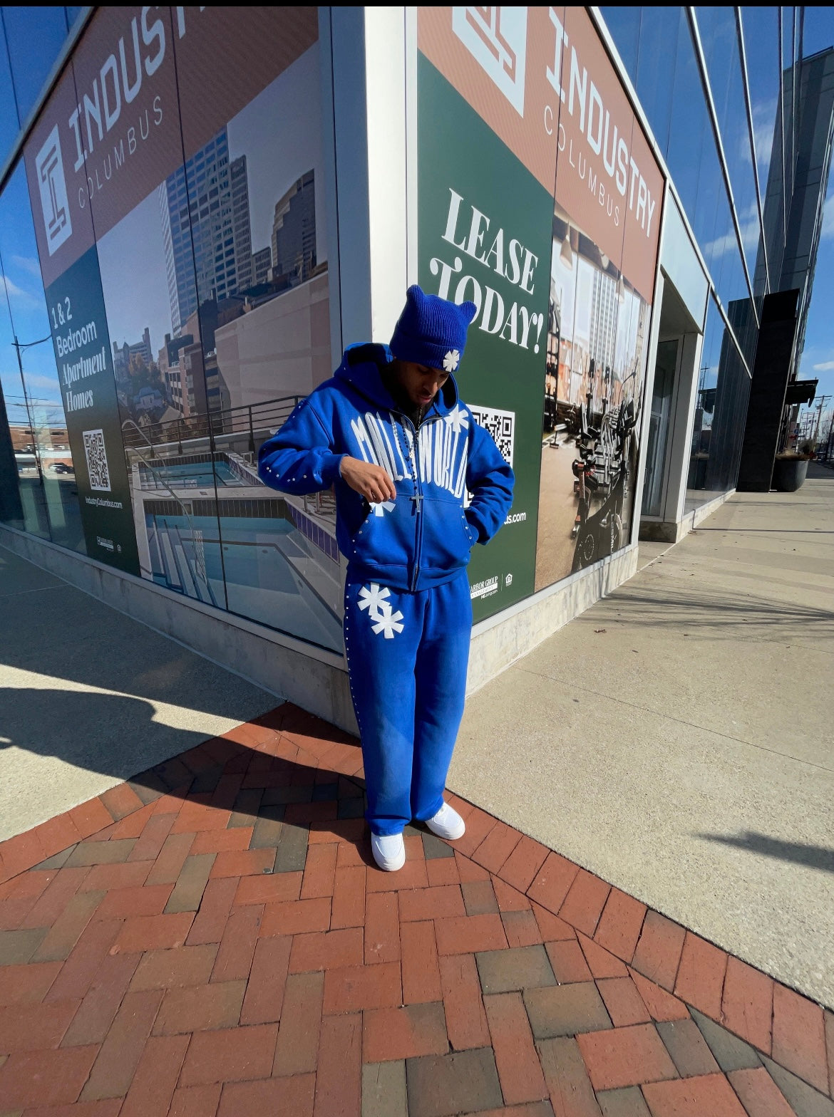M0LLYW0RLD BLUE SWEATSUIT